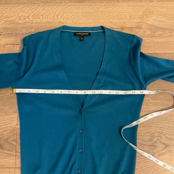 Banana Republic Factory teal cardigan, XS - Picture 4 of 6